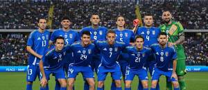 Italský národní tým před přípravným zápasem s Bosnou a Hercegovinou
