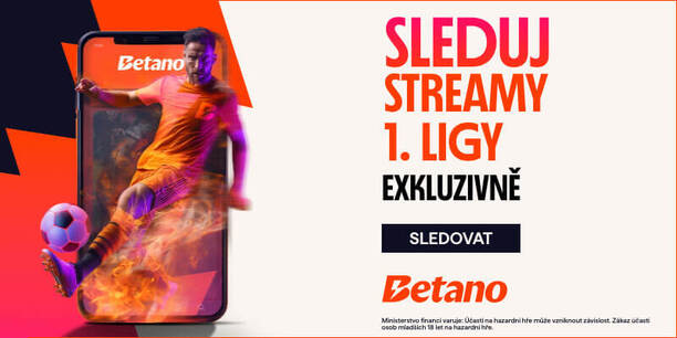 Sledujte live streamy 1. české fotbalové ligy zdarma na Betano TV