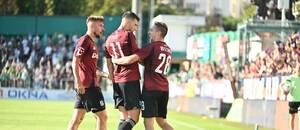 Sparťanská radost po gólu Indrita Tuciho proti Bohemians