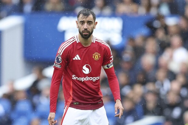 Bruno Fernandes během zápasu s Brightonem