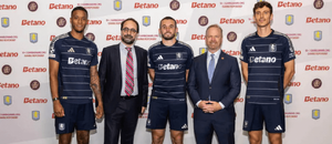 Aston Villa nyní obléká dres s logem Betano