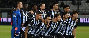 Fotbalisté PAOK Soluň před domácím zápasem Evropské ligy s FCSB