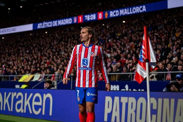 Antoine Griezmann během zápasu 22. kola La Ligy 2024–25