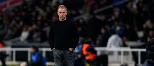 Trenér Hansi Flick v zápase Copa del Rey proti Atléticu Madrid Trenér Hansi Flick v zápase Copa del Rey proti Atléticu Madrid