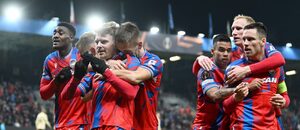 Hráči Viktorie Plzeň slaví gól proti Ferencvárosi, play off Evropské ligy 2024–25 Hráči Viktorie Plzeň slaví gól proti Ferencvárosi, play off Evropské ligy 2024–25