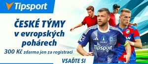 Vsaďte si na české týmy v evropských pohárech a získejte bonus 300 Kč Vsaďte si na české týmy v evropských pohárech a získejte bonus 300 Kč