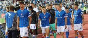 Fotbalisté Baníku po duelu s Celje. Zleva Jakub Pira, Christian Frýdek, Jiří Boula, Srdjan Plavšič a Daniel Holzer Fotbalisté Baníku po duelu s Celje. Zleva Jakub Pira, Christian Frýdek, Jiří Boula, Srdjan Plavšič a Daniel Holzer