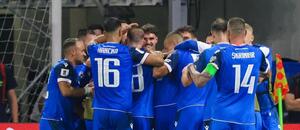 Slováci se radují z první branky Německu Slováci se radují z první branky Německu