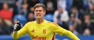 Brankář Sparty Peter Vindahl během zápasu proti Baníku Brankář Sparty Peter Vindahl během zápasu proti Baníku